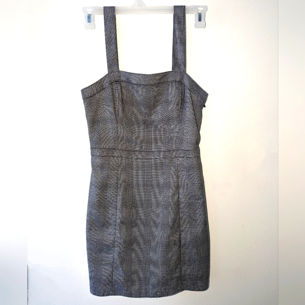 Abercrombie Grey Plaid Mini Dress, Small